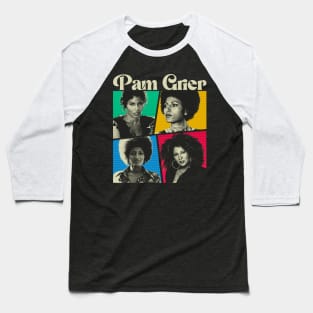 Pam Grier Comics White Baseball T-Shirt